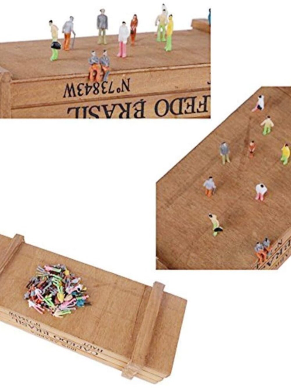 100PCS HO Scale DIY Resin Figures - Mixed Painted Model People Set - Colorful Se - Picture 4 of 6